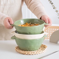 GG Dining Kitchen GD3 P1 Double Ear Soup Bowl Ceramic Bowl Household Large Size High-value Creative 