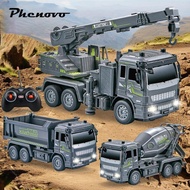 [Phenovo] 1:32 RC Engineering Truck Electric RC Truck Educational Toys 6WD 4 Channel with Lights Con