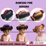 QUINNYS WIG HAIR BANDANA BABY CLOTH FRINGE WIG BANDANA KOREAN STYLE FRINGE WIG BANDANA/ ADRIANA BUN 