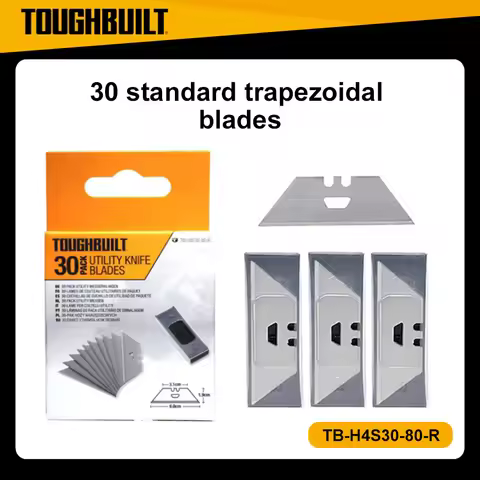 TOUGHBUILT TB-H4S30-80/TB-H4S-5/ 30-pack Utility Knife Blades Cowhorn Blades Trapezoidal Blades TB-H