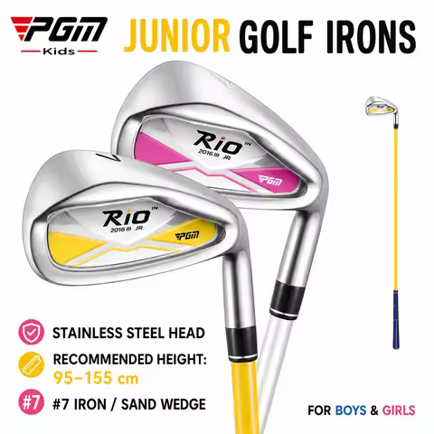 PGM Golf Club Junior #7 Iron or Sand Wedge Graphite Shaft Single Practice Club for Boys and Girls Be