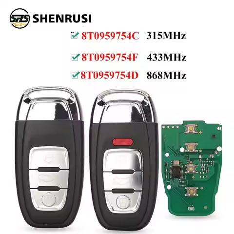 YONSEN Smart Remote Key Semi Keyless 3/4BTN 315MHz/433MHZ/868MHZ 8T0 959 754C for For Audi Q5 A4L A5
