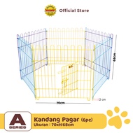 OCTAGON Colorful Fence Cage Size 70x68cm (1 set of 6 pcs) | Cage A-444