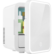 EUHOMY Mini Fridge, 5L AC/DC Small Refrigerator with Dimmable LED Mirror, Portable Cooler and Warmer