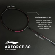 BADMINTON RACKET LI-NING AXFORCE 80 LI-NING 31 LBS READY TO USE