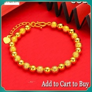 Emas 916 Lelong Bracelet for Women Fasion Jewellery Lucky Beaded 916 Gold Bracelet Gelang Tangan Per