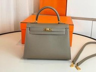 『RP精品』愛馬仕 HERMES Kelly 25 大象灰 金扣 Epsom 凱莉包
