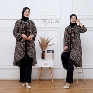 Longcardi Batik Paris | CARDIGAN batik wanita lengan panjang casual blazer
