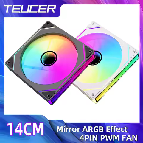 TEUCER Prism4 Forward/Reverse Fan 140MM 5V 3PIN ARGB 12V 4PIN PWM 1500RPM Hydraulic Bearing High Win