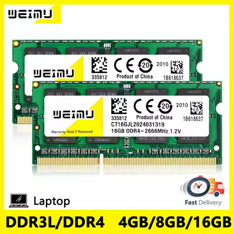 DDR3 DDR3L DDR4 4GB 8GB 16GB Laptop Memories Ram 1066 1333 1600Mhz PC3L PC3 8500 10600 12800 PC4 Sod