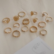 Monte Carlo Set Rings Cincin Titanium Anti Karat Cincin Lelaki Cincin Perempuan