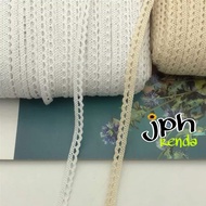 1cm wide knitted lace, 1cm wide hook lace, 15 yards