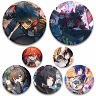 Game Zenless Zone Zero ZZZ Brooch Lapel Pins Cartoon Figure Harumasa Lighter Badge for Clothing Back