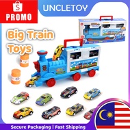Cute Train Toy with Alloy Cars Big Train Toys Storage Mainan Kereta Api Sliding Racing Cars