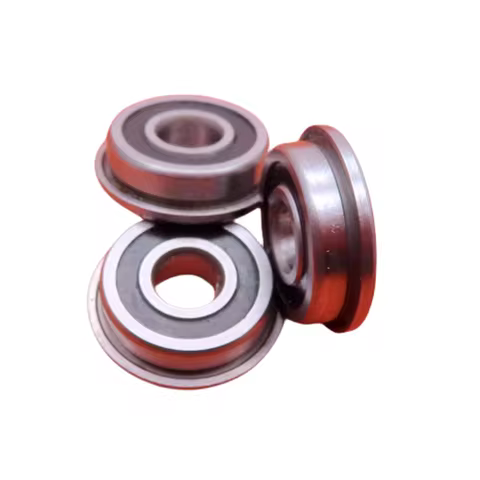 50pcs F607-2RS F607RS Flanged bearing 7x19x6 F607 2RS Miniature flange deep groove ball bearings 7*1