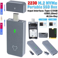 M.2 NVMe 2230 SSD Enclosure JMS583 SSD อะแดปเตอร์ M.2 M Key External Hard Disk  USB3.2 Gen2 USB Type-C M &amp; B Key สำหรับ2230