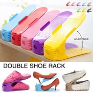 🇲🇾 Durable Double Layer Adjustable Shoes Storage Rack Shoe Shelf Organizer Space-Saving Rak Penyimpanan Kasut Boleh