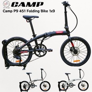 Camp P9 451 Folding Bike 1x9 Shimano CUES Hydraulic Disc Alloy Frame Luce Wheelset