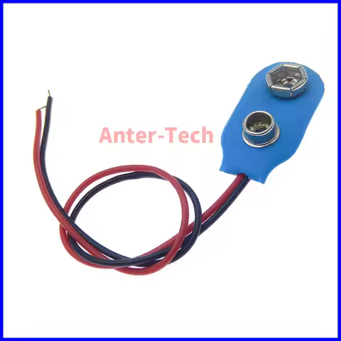 5pcs 9V Battery Snap Connector clip Lead Wires holder I type