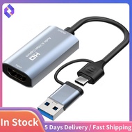 4K -Compatible to Type-C+USB Video Capture Card Live Audio Video 4K Recording Capture Card