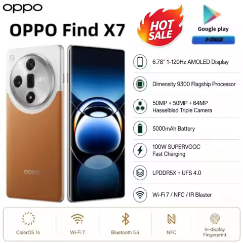 2026 new OPPO Find X7 5G Phone, 8GB RAM 256GB Storage, 6.78-inch 120Hz OLED, 64MP Periscope Camera, 