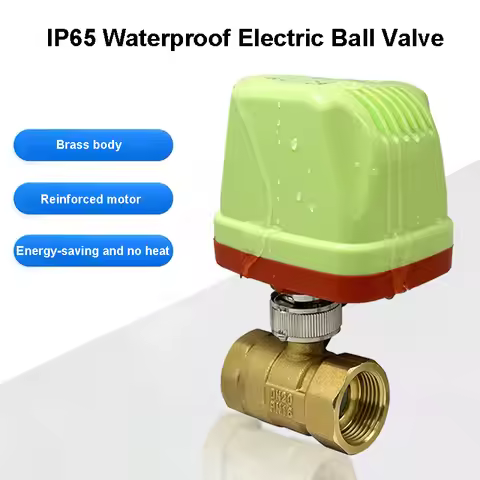 1/2" 3/4" 1" 2" IP65 Waterproof Motorized Ball Valve 220V 12V 24V Brass Electric Ball Valve 3 Wire/2