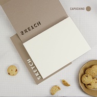 STHM stationery - Sketchbook cấn răng cưa mở flat 180 - 160 trang kem 130gsm - Sổ tay vẽ chì vẽ artl