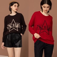 【Icare】休閒星星寬鬆毛衣 - 2色(F) | 女休閒上衣 女長袖毛衣