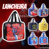 Spiderman Lunch Bag For Kids Cartoon School Student Children Lunch bag PAW Patrol Insulation Bag Large Waterproof