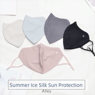 ALLEY Ice Silk , Breathable Washable Sunscreen ,  Dustproof Mesh Anti-UV Face Cover Scarf Unisex