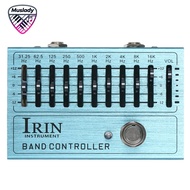 MUSLADY WOTAO 10-Band EQ กีต้าร์มินิกีตาร์ Equalizer พร้อม True BYPASS สำหรับกีตาร์เบสอลูมิเนียมอัลล