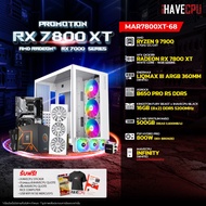 iHAVECPU คอมประกอบ MAR7800XT-68 AMD RYZEN 9 7900 / B650 / RX 7800 XT 16GB / 16GB DDR5 5200MHz (SKU-240317842)