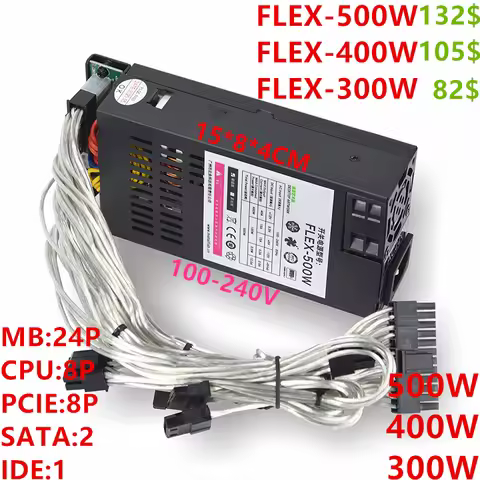 New PSU For MetalFish ITX HTPC FLEX Small 1U K39 200W 300W 400W 500W 600W FLEX-200W FLEX-300W FLEX-4