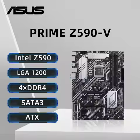 ASUS PRIME Z590-V Motherboard LGA1200 Support i9-11900KF 10900K i7-11700F 10600K i5-11600K 10400 CPU