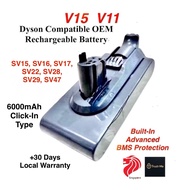 Dyson V11 V15 Compatible OEM Rechargeable Battery -  6000mAh for Dyson V15 V11 SV15 SV16 SV17 SV22 S