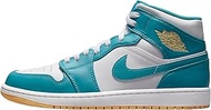 Air Jordan 1 Mid Men's Shoes Adult DQ8426-400 (AQUATONE/Celestial), Size 14