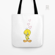 Cute Tweety Love Canvas Tote Bag