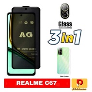 Tempered Glass REALME C67 AG Matte 9H Anti Fingerprint - 3 INC 1, REALME C67