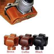 กระเป๋าใส่กล้องถ่ายรูปหนัง Pu แบบใหม่สำหรับ Olympus EM10 Mark II EM10 III EM10 II EM10 Mark III กระเป๋ากล้องฝามีสายรัด