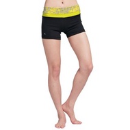 【NAMASTE】Cathy 環繞雙色短褲 - 黑/亮黃