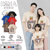 COD  Fashion Trend Number Six Seven 67 Pattern Family T-shirt#6