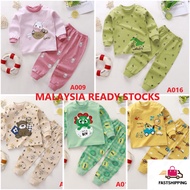 Ready Stock 0-5 years old Kids Baby Pyjamas Sleepsuit Baju Tidur Nightwear Boy Girl Children Cartoon