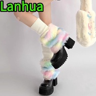 LANHUA Plush Fur Boots Cover - Warm Fuzzy Y2K Style Hosiery Gift