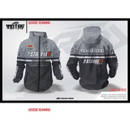 Jacket Running Printing waterproof windbreaker Jacket RG INDUSTRIES CODE HR G02 - 2 STROKE BLACK GRE