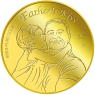999.9 Pure Gold | 5g Father's Kiss Gold Medallion
