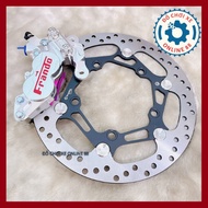 [COMBO Of 3 Pieces With zin EX150 /155 Wheels] _ Heo Frando 4pis Red + 265mm 5-Hole Rembo Disc + pad