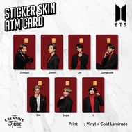 BTS Skin Card Sticker - ATM Vinyl Discharge Credit Emoney Flazz Army Sticker Card Skin