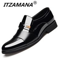 ITZAMANA COD （ 3 Days Delivered COD）Men Leather Shoes Formal Shoes For Men Office Shoes Slip On Business Shoes Plus Size 38-48