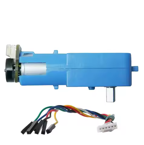 TT Encoder Motor, 1:90 Half-Metal Gearbox, 12PPR Hall Encoder, Metal Shaft DC Geared Motor, DC 3-12V