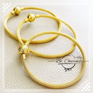 BE CHARMS Gold Plated Bangle Mesh